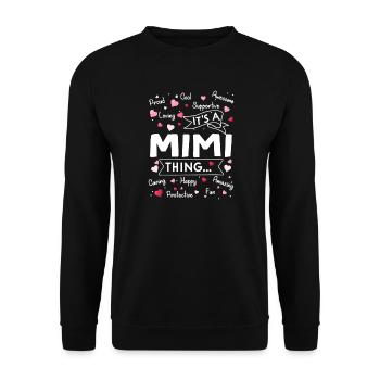 Das ist eine Mimi-Sache - Unisex Pullover - Schwarz - Vorne - Alina (178cm) & Michal (187cm)