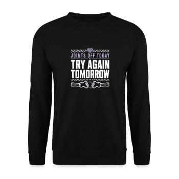Eds-bewusstsein Ehlers-danlos Zebra-krieger - Unisex Pullover - Schwarz - Vorne - Alina (178cm) & Michal (187cm)