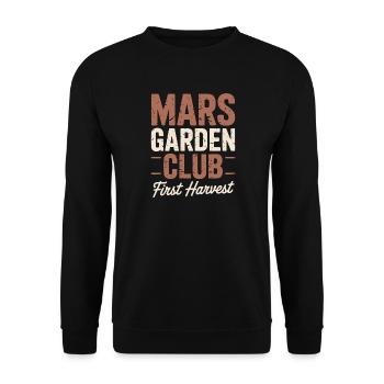 Mars Garden Club First Harvest Space Gardening - Unisex Sweatshirt - black - Front - Alina (178cm) & Michal (187cm)