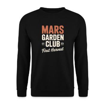 Mars Garden Club First Harvest Space Gardening - Unisex Sweatshirt - black - Front - Alina (178cm) & Michal (187cm)