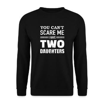Deux filles Tee Intrépide - Sweat-shirt Unisexe - noir - Devant - Alina (178cm) & Michal (187cm)