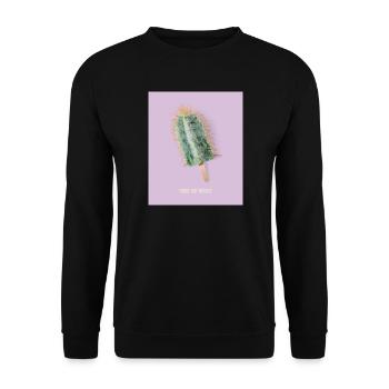 Design de glace au cactus doux mais piquant - Sweat-shirt Unisexe - noir - Devant - Alina (178cm) & Michal (187cm)