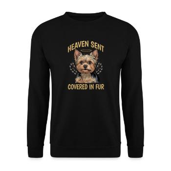 Yorkshire Terrier Yorkie Dog Breed - Unisex Sweatshirt - black - Front - Alina (178cm) & Michal (187cm)