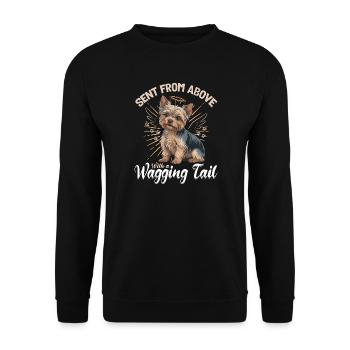 Yorkshire Terrier Yorkie Dog Breed - Unisex Sweatshirt - black - Front - Alina (178cm) & Michal (187cm)