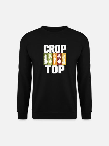 Vegetable Icons Crop Top Design - Unisex Sweatshirt - black