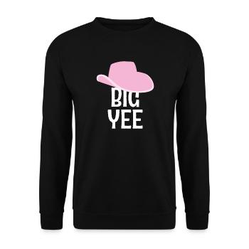 Big Yee Pink Cowboyhut - Unisex Pullover - Schwarz - Vorne - Alina (178cm) & Michal (187cm)