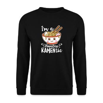Hoffnungslose Ramen-Ramen-Bowl - Unisex Pullover - Schwarz - Vorne - Alina (178cm) & Michal (187cm)