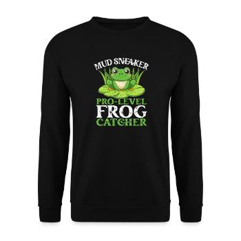 Frog Catcher Mud Sneaker Pro Niveau Grenouille - Sweat-shirt Unisexe - noir - Devant - Alina (178cm) & Michal (187cm)