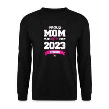 Proud Mom 2023 Senior - Unisex Pullover - Schwarz - Vorne - Alina (178cm) & Michal (187cm)