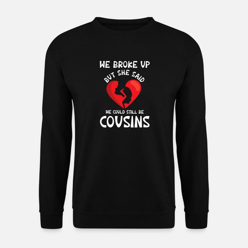 Breakup Cousins Heart Graphic Tee - Unisex Sweatshirt - black