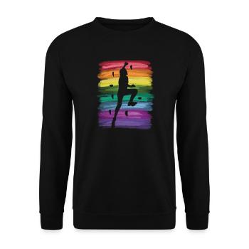 Boulderer Boulder Bouldern - Unisex Pullover - Schwarz - Vorne - Alina (178cm) & Michal (187cm)