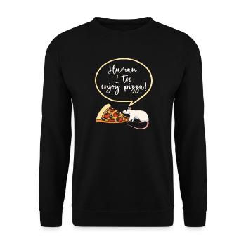 Rat, house rat, rat owner, rat lover - Unisex Sweatshirt - black - Front - Alina (178cm) & Michal (187cm)