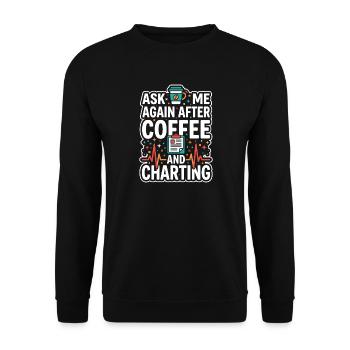 Night Shift Nurse, Tired - Unisex Sweatshirt - black - Front - Alina (178cm) & Michal (187cm)