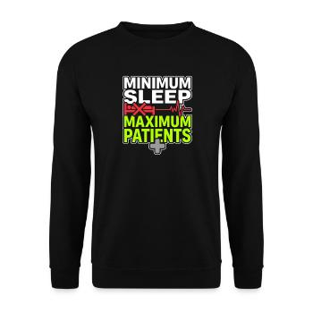 Night Shift Nurse, Tired - Unisex Sweatshirt - black - Front - Alina (178cm) & Michal (187cm)
