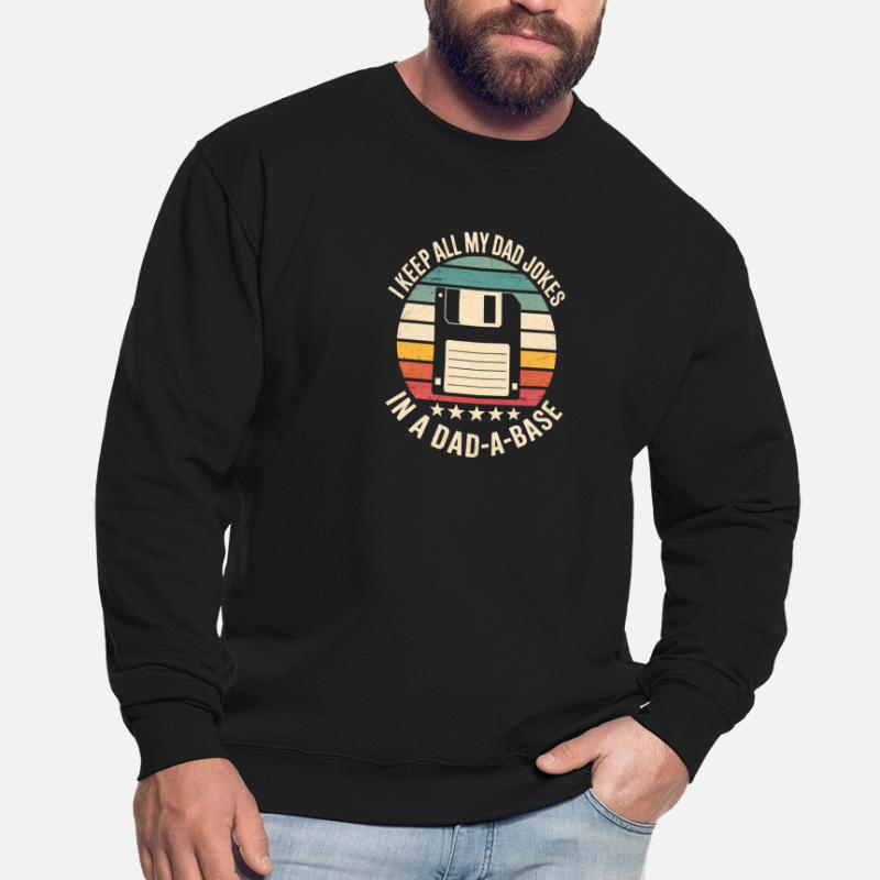 Retro Floppy Disk Humor Dad Jokes Database Database Unisex Sweatshirt
