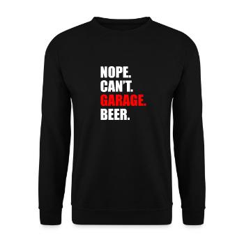 Non, je ne peux pas faire de garage de bière Amoureux de voitures Mécanicien automobile - Sweat-shirt Unisexe - noir - Devant - Alina (178cm) & Michal (187cm)