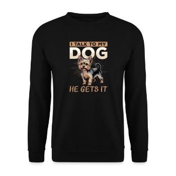 Yorkshire Terrier Yorkie Dog Breed - Unisex Sweatshirt - black - Front - Alina (178cm) & Michal (187cm)
