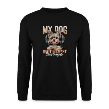 Yorkshire Terrier Yorkie Dog Breed - Unisex Sweatshirt - black - Front - Alina (178cm) & Michal (187cm)