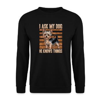 Yorkshire Terrier Yorkie Dog Breed - Unisex Sweatshirt - black - Front - Alina (178cm) & Michal (187cm)