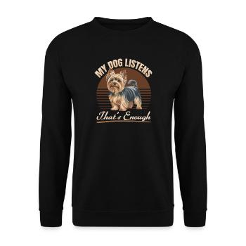 Yorkshire Terrier Yorkie Dog Breed - Unisex Sweatshirt - black - Front - Alina (178cm) & Michal (187cm)