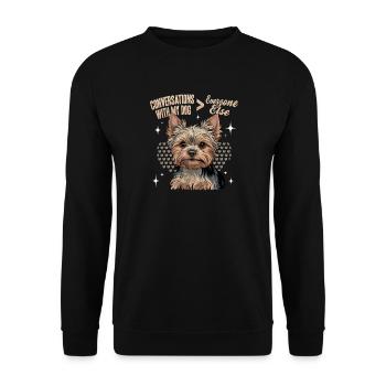 Yorkshire Terrier Yorkie Dog Breed - Unisex Sweatshirt - black - Front - Alina (178cm) & Michal (187cm)