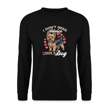 Yorkshire Terrier Yorkie Dog Breed - Unisex Sweatshirt - black - Front - Alina (178cm) & Michal (187cm)