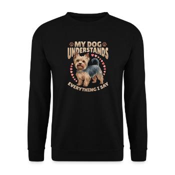 Yorkshire Terrier Yorkie Dog Breed - Unisex Sweatshirt - black - Front - Alina (178cm) & Michal (187cm)