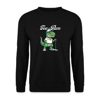 Tee Rex Dinosaur Golf Humour drôle de golfeur - Sweat-shirt Unisexe - noir - Devant - Alina (178cm) & Michal (187cm)