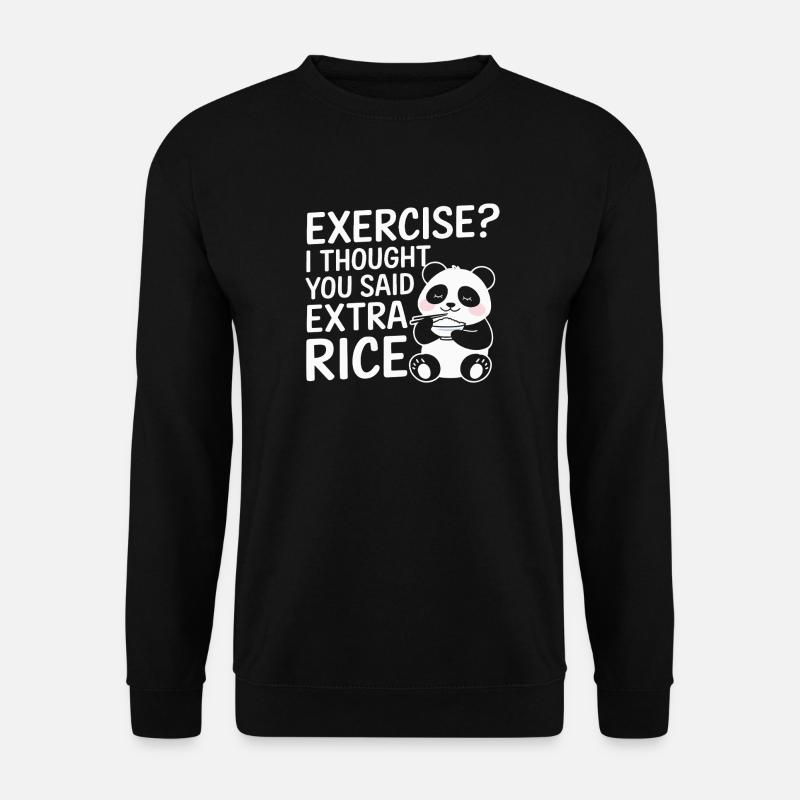 Panda demande plus de riz - Sweat-shirt Unisexe - noir