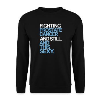 Lutter contre le cancer de la prostate – Sexy & Strong - Sweat-shirt Unisexe - noir - Devant - Alina (178cm) & Michal (187cm)