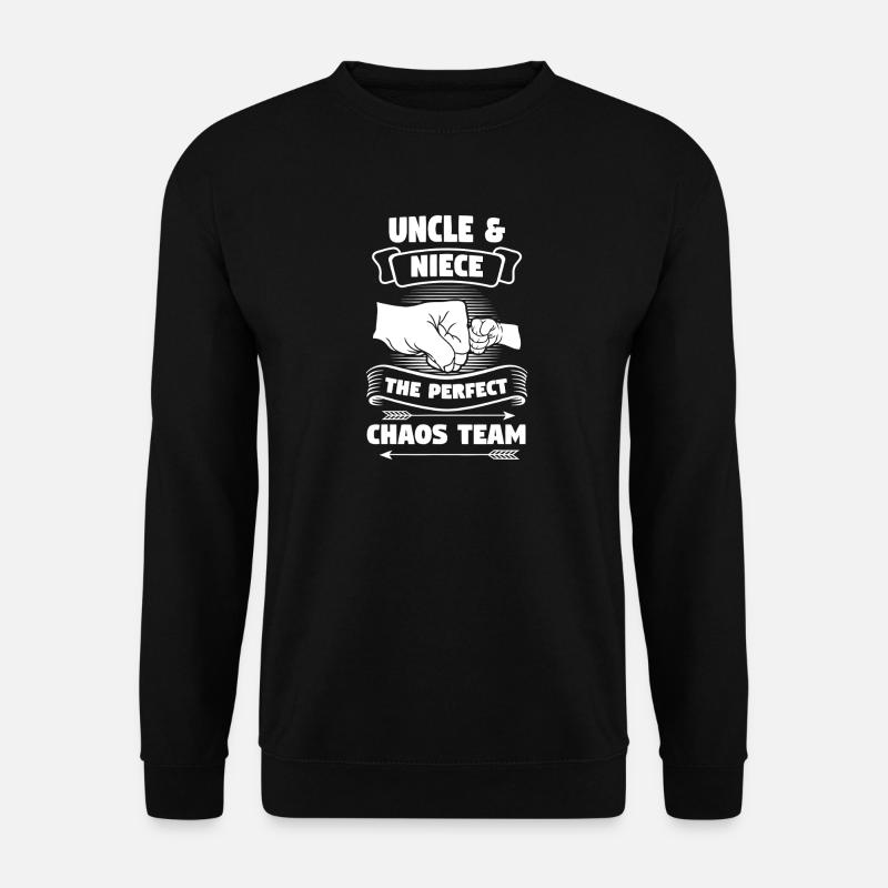Onkel Nichte Chaos-Team - Unisex Pullover - Schwarz