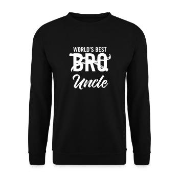 World's Best Bro Uncle - Unisex Sweatshirt - black - Front - Alina (178cm) & Michal (187cm)