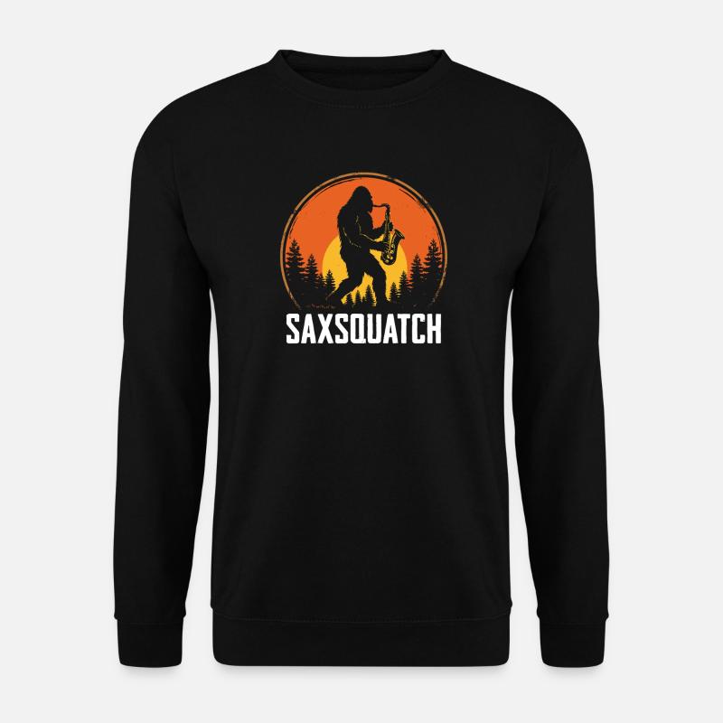 Saxsquatch - Sasquatch Playing Saxophone - Unisex Sweatshirt - black