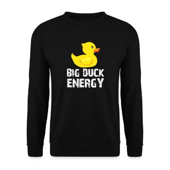 Big Duck Energy - Unisex Sweatshirt - black - Front - Alina (178cm) & Michal (187cm)