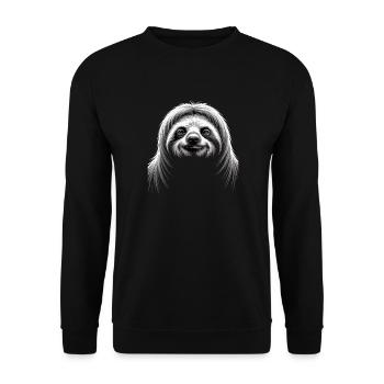 Faultier - Unisex Pullover - Schwarz - Vorne - Alina (178cm) & Michal (187cm)