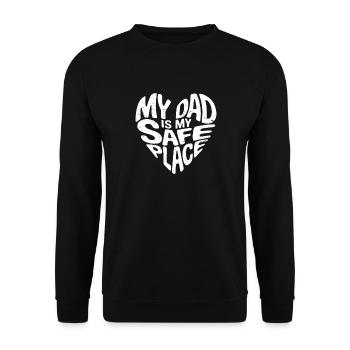 Mein Vater ist mein sicherer Ort - Unisex Pullover - Schwarz - Vorne - Alina (178cm) & Michal (187cm)