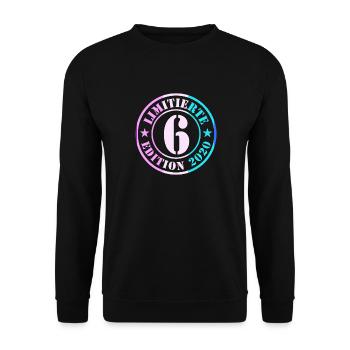 6th Birthday Boy Girl - Unisex Sweatshirt - black - Front - Alina (178cm) & Michal (187cm)