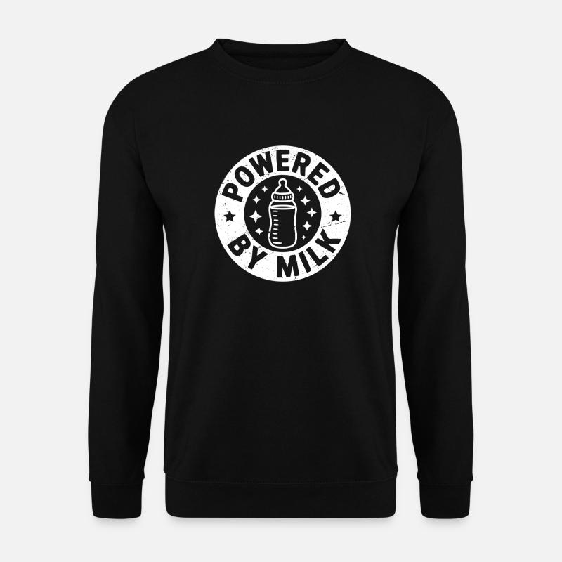 powered by milk - Unisex Pullover - Schwarz