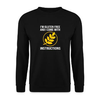 Gluten Free Gluten - Unisex Sweatshirt - black - Front - Alina (178cm) & Michal (187cm)