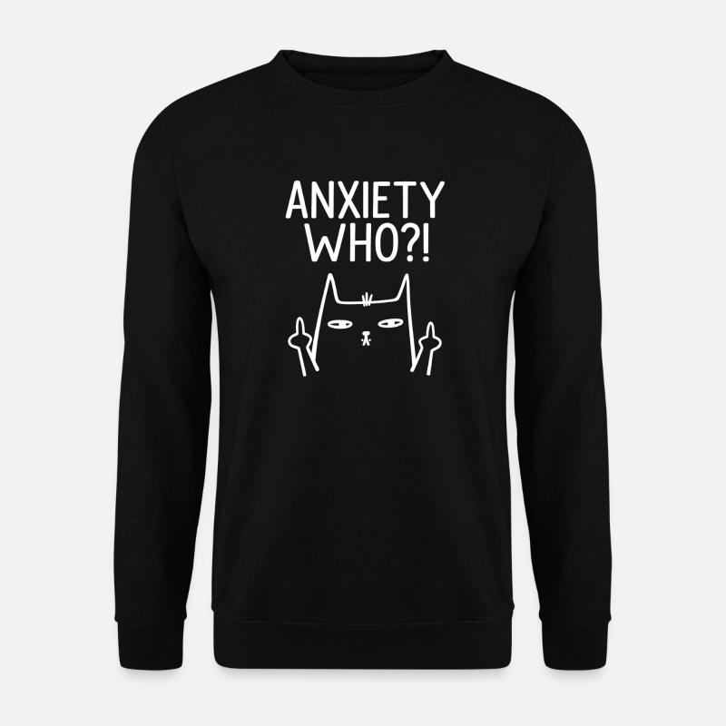Chat Anxiety Who - Sweat-shirt Unisexe - noir