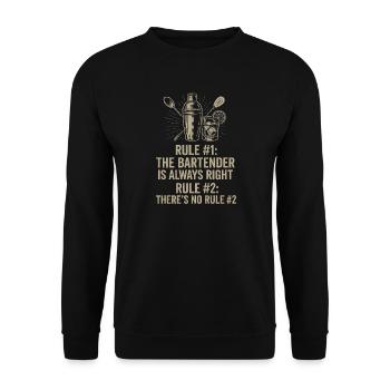 Bartender Always Right - Unisex Sweatshirt - black - Front - Alina (178cm) & Michal (187cm)
