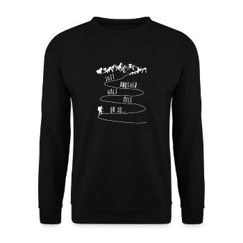 Nur noch etwa eine Meile Bergweg - Unisex Pullover - Schwarz - Vorne - Alina (178cm) & Michal (187cm)
