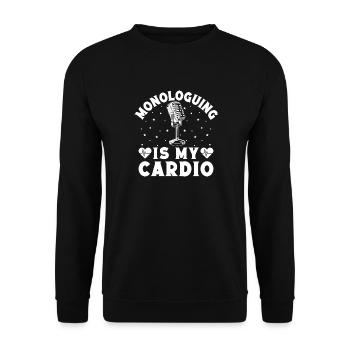 Théâtre Drama Monologue Mon Cardio Acteur Musical - Sweat-shirt Unisexe - noir - Devant - Alina (178cm) & Michal (187cm)