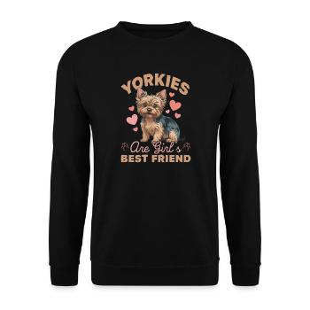 Yorkshire Terrier Yorkie Dog Breed - Unisex Sweatshirt - black - Front - Alina (178cm) & Michal (187cm)
