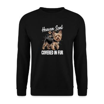 Yorkshire Terrier Yorkie Dog Breed - Unisex Sweatshirt - black - Front - Alina (178cm) & Michal (187cm)
