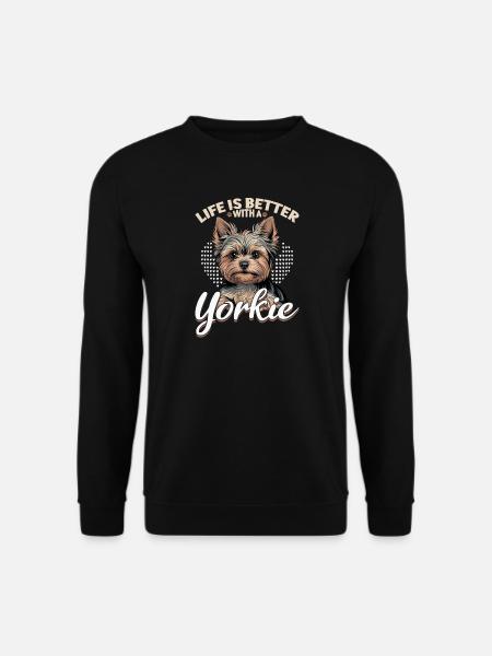 Yorkshire Terrier Yorkie Dog Breed - Unisex Pullover - Schwarz