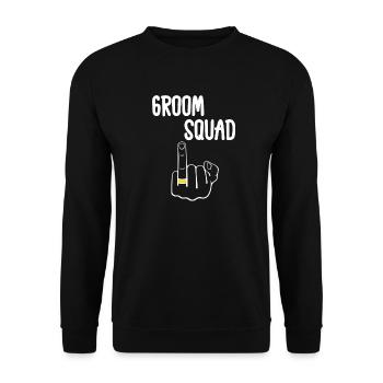 Edgy Groom Squad - Unisex Sweatshirt - black - Front - Alina (178cm) & Michal (187cm)