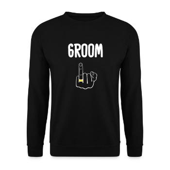 Edgy Groom Ring - Unisex Sweatshirt - black - Front - Alina (178cm) & Michal (187cm)