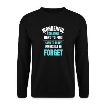 Un merveilleux cadeau de collègue - Sweat-shirt Unisexe - noir - Devant - Alina (178cm) & Michal (187cm)