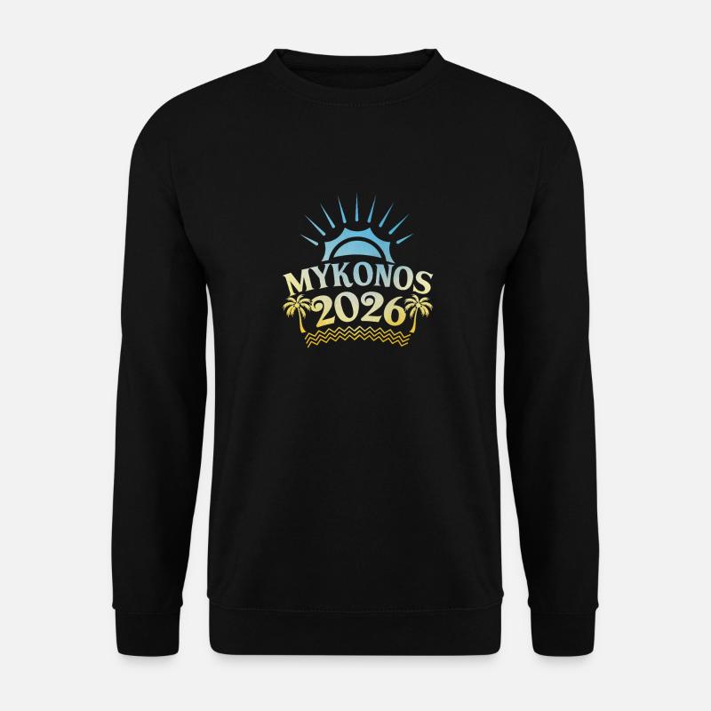 Mykonos 2026 Bunt - Unisex Pullover - Schwarz